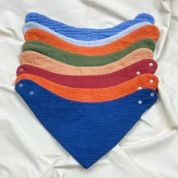 Baby Bib 100% Cotton 4 Layers of Gauze Baby Burp Cloth1