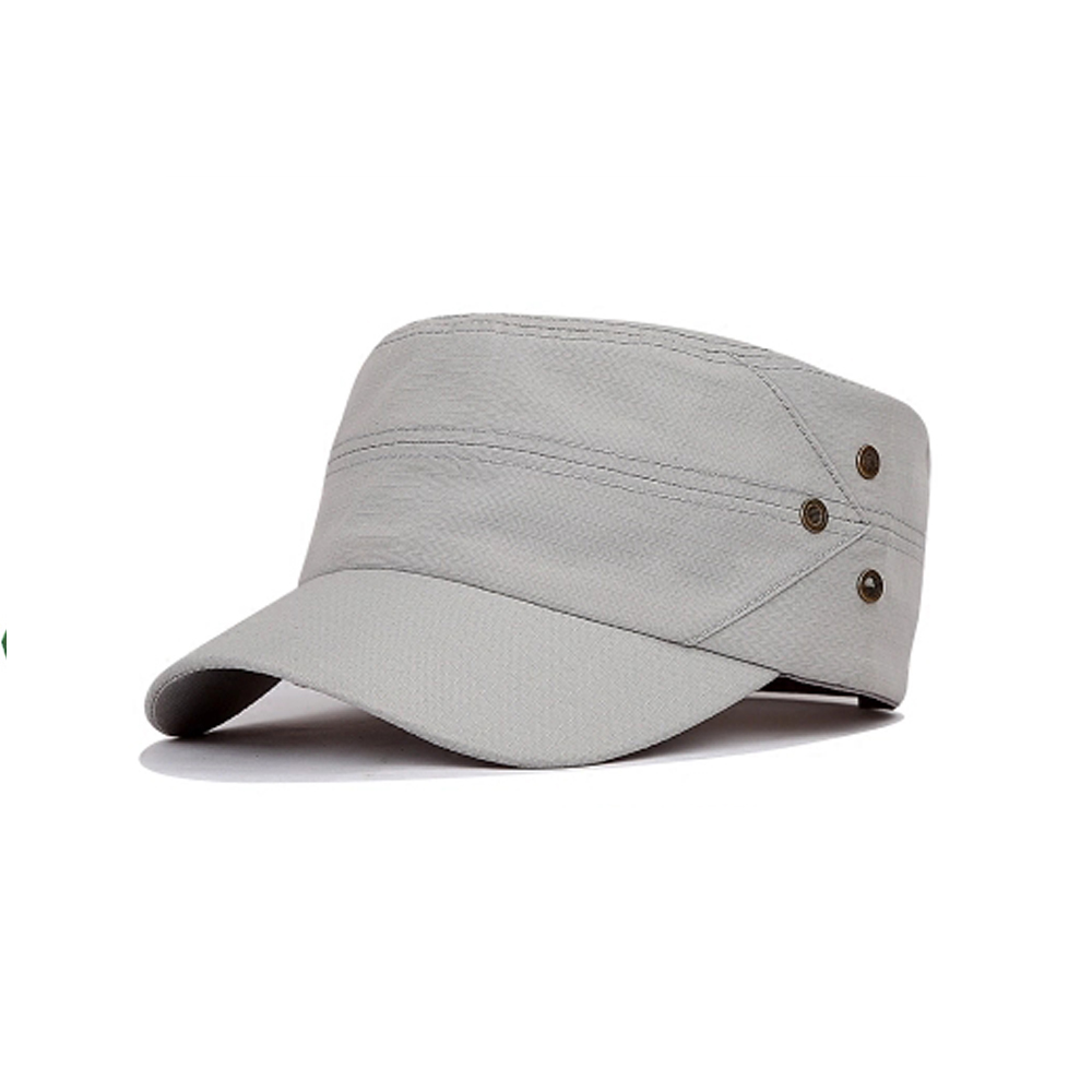 Promozionale all&#39;ingrosso 100% Cotton Cap Flat Top Cap Flat Cap, Design personalizzato Il tuo logo Blank Army Hat1