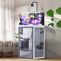 Custom Home Decorative Large LED Ultra White Glass Fish Tank Aquarium with Stand, Cabinet, and Sump1