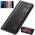 Luxury Smart Mirror Flip Phone Case for Samsung Galaxy S24 Plus - Clear View Leather Stand Back Cover with S23 Ultra Tablet Compatibility1