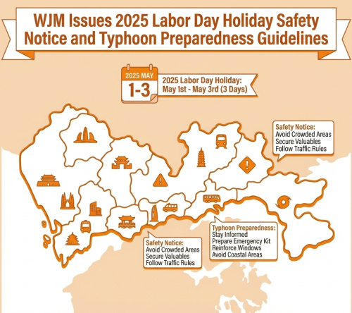 WJM Issues 2025 Labor Day Holiday Safety Notice and Typhoon Preparedness Guidelines