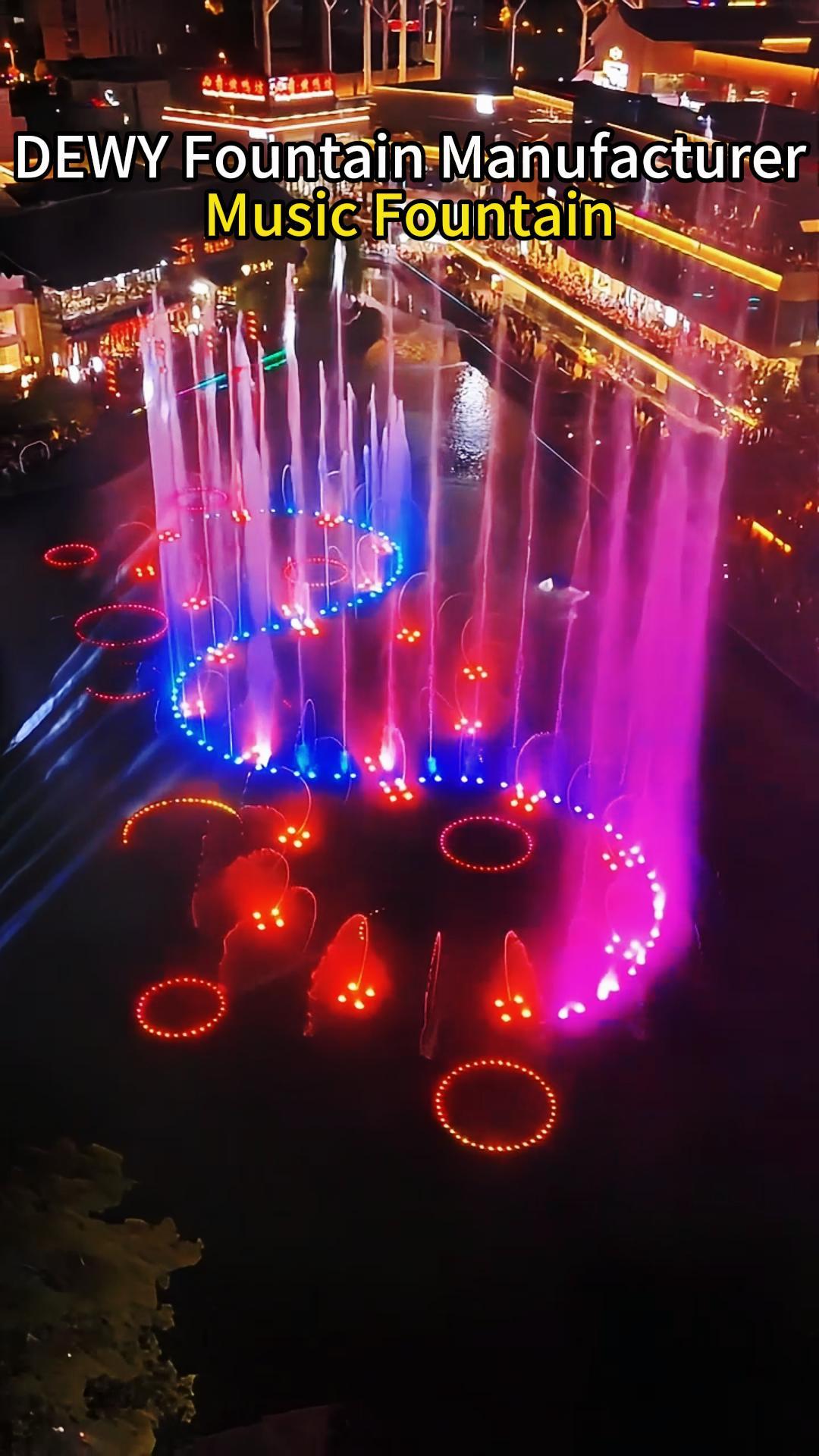 Fuente musical al aire libre a gran escala.