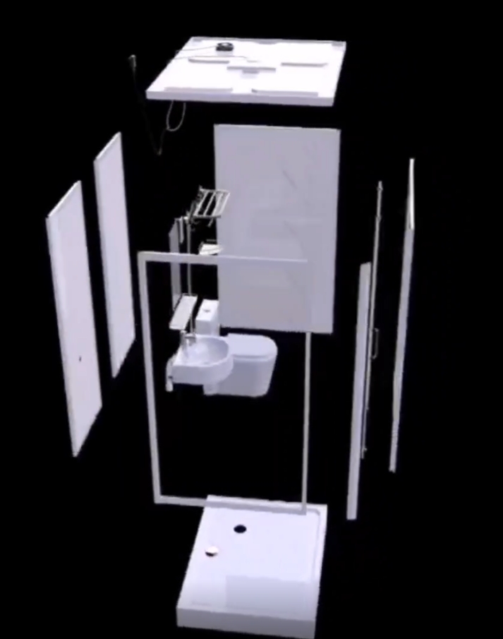 All-in-one bathroom 3D display effect