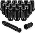 Spline Lug Nuts Black 12x1.5, 20PK M12X1.51
