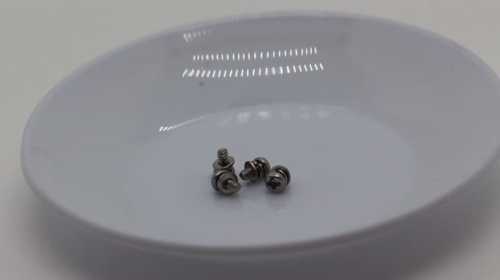 GB9074.4M2*4 SUS 304 pan head cross machine screw flat spring washer three combinations