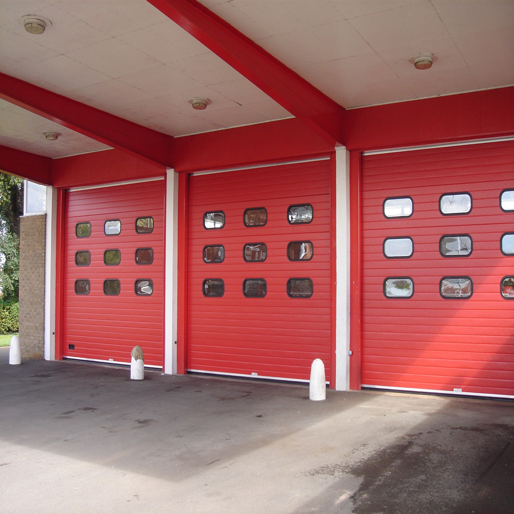 Firehouse overhead sectional door