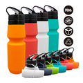 Custom Logo BPA Free Silicone Foldable 750ml Hiking Water Bottle1