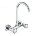 High-Quality Single Hole Double Grip Copper Core Kitchen Faucets1