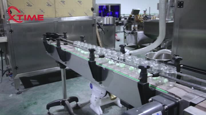 sauce filling capping labeling shrinking line 