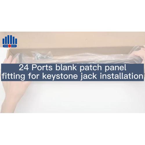 Painel de patch em branco de 24 portas