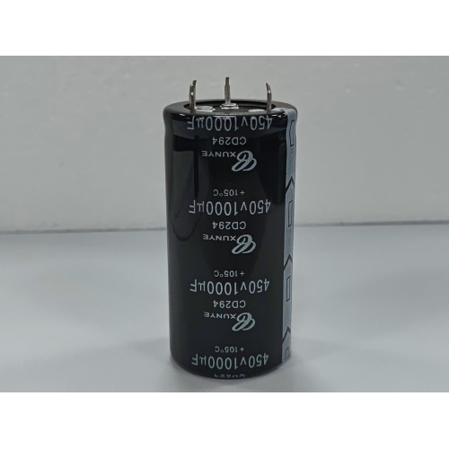 CD294 450V/1000µF S4 chifre capacitor eletrolítico de alumínio, especialmente projetado para aplicações de barramento CC de inversor industrial