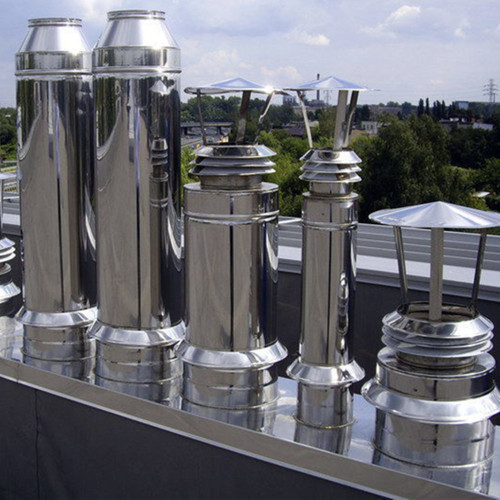 Conduit de ventilation de cheminée en acier inoxydable en acier galvanisé