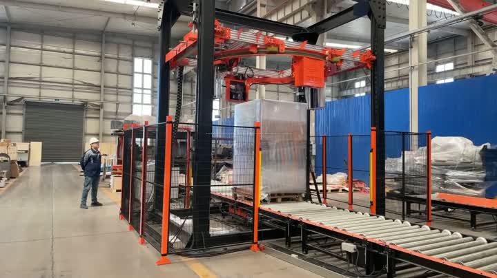 High speed ring type fully automatic pallet wrapping machine