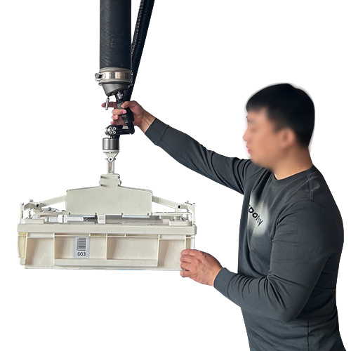 ESM - Vacuum Tube Lifter: Hook Handle for Efficient Material Handling and Stacking