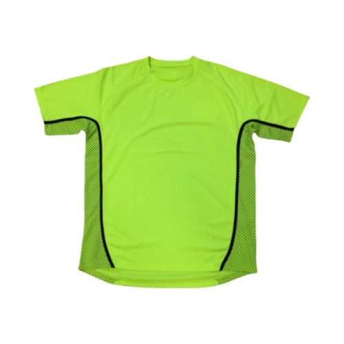 Fluorescent Green Mesh Breathable Quick-Dry Sports T-Shirt, Raglan Sleeve Running Fitness Short Sleeve, Customizable Team Uniform