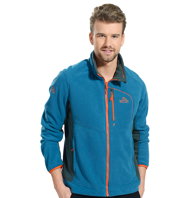 Outdoor spring and autumn man warm climbing hiking polar fleece jacket for men