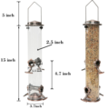 Stainless Steel Metal Bird Feeder - Outdoor Hanging Automatic Bird Bowl Feeder1