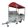 Factory Price Mobile Hot Dog Cart with Grill and Refrigerator for Sale1