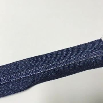 Blue nylon zipper tape roll
