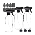 Transparent 16oz PET Mist Spray Bottle with Trigger Pump1