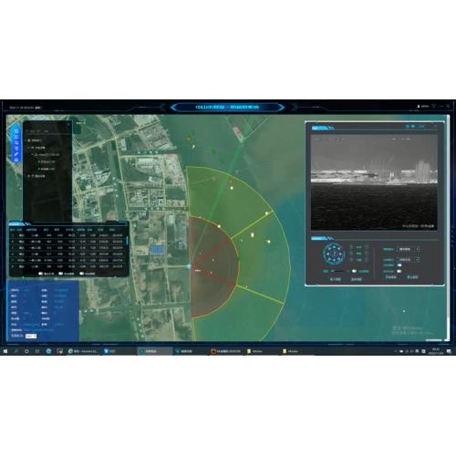 Video de la cámara de radar Barco de barco detectar