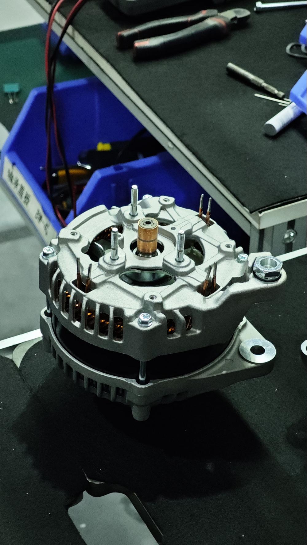 Semi-Finished Generator Stator Ready for Assembly