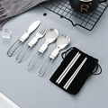 Hot Sale: Premium Stainless Steel Camping Cutlery Set - Includes Fork, Spoon, Knife & Flatware1
