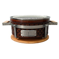 Auplex Round Japanese Charcoal BBQ Grill kamado ceramic BBQ tool1