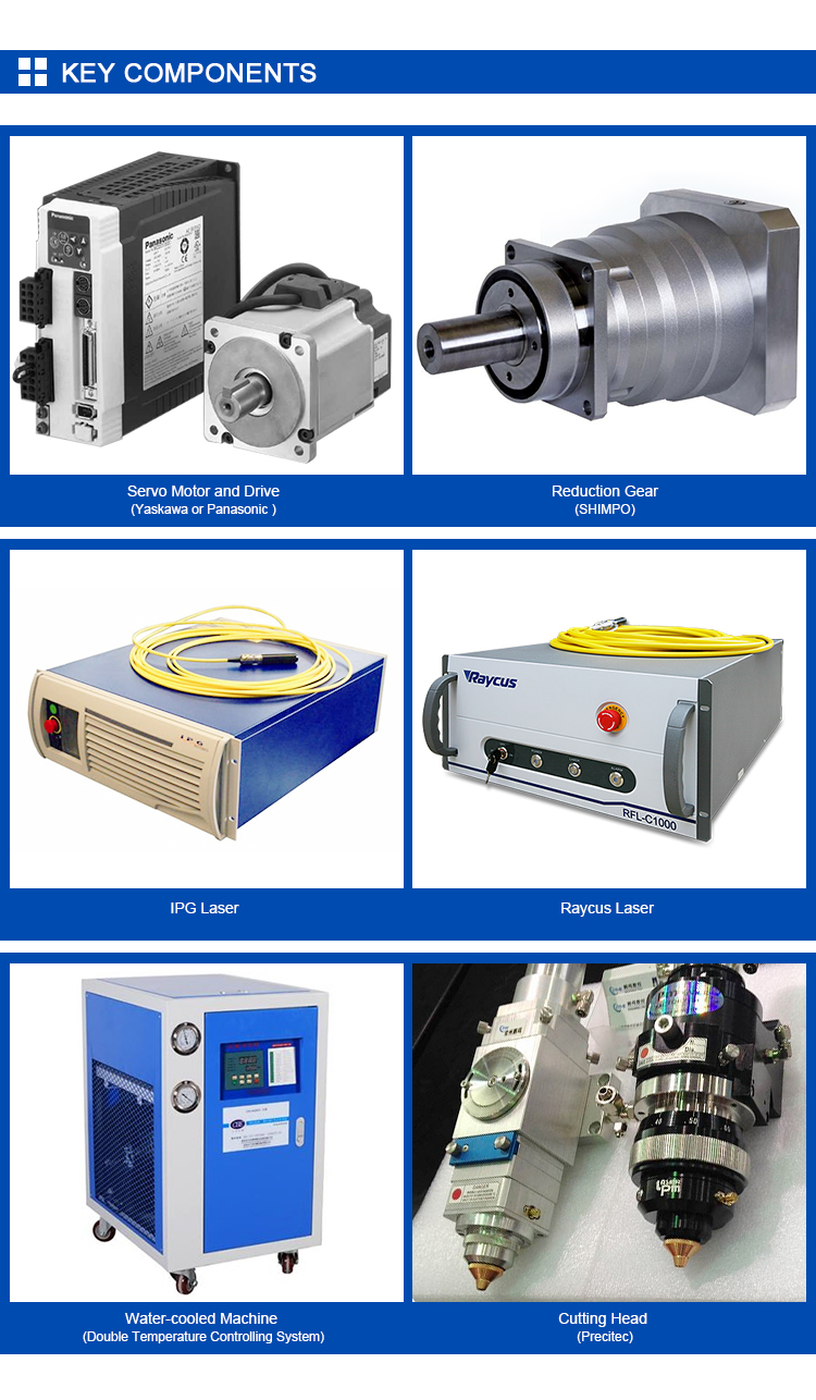 تكوين عالي الغطاء الكامل 3000W آلة القطع الليزر CNC المعدنية