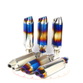 Low Price Motorcycle Exhaust Mufflers: Dual Hole Bike Scooter Silencers for NMAX 155, NVX 155, PCX 125, and Dirt Bikes1