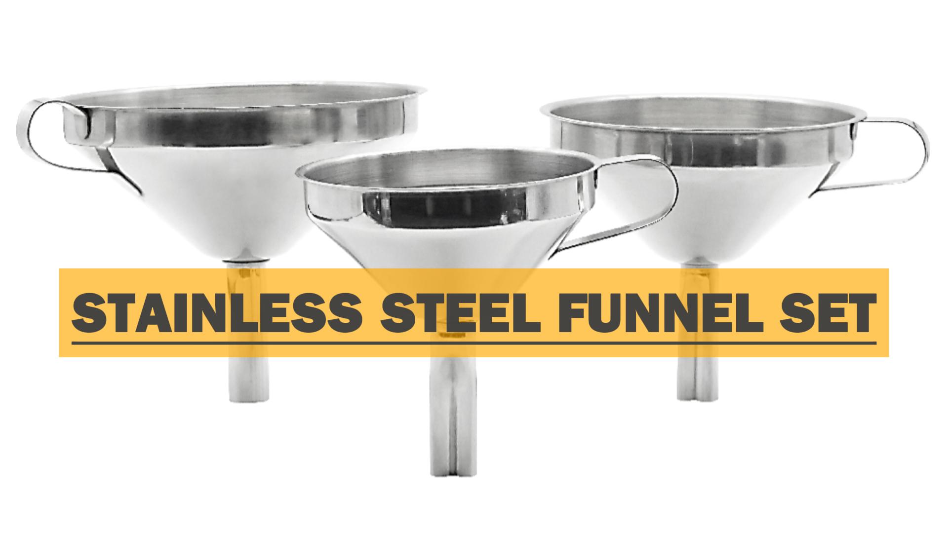 Stainless Steel Straining Funnels