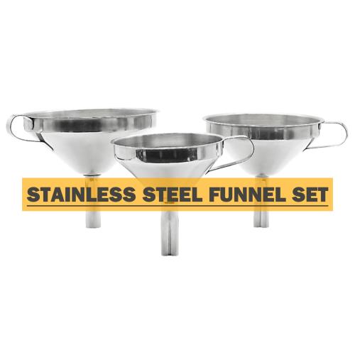 Stainless Steel Straining Funnels