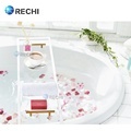 RECHI Customizable Acrylic Bathtub Tray with Metal Handles: Perfect for Phone Storage, Coffee, and Display in Your Bathroom1