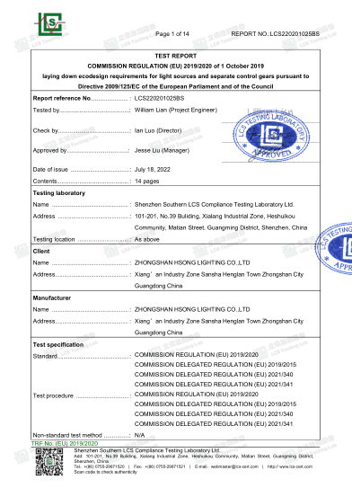 COMMISSION REGULATION (EU) 2019/2020 of 1 0ctober 2019