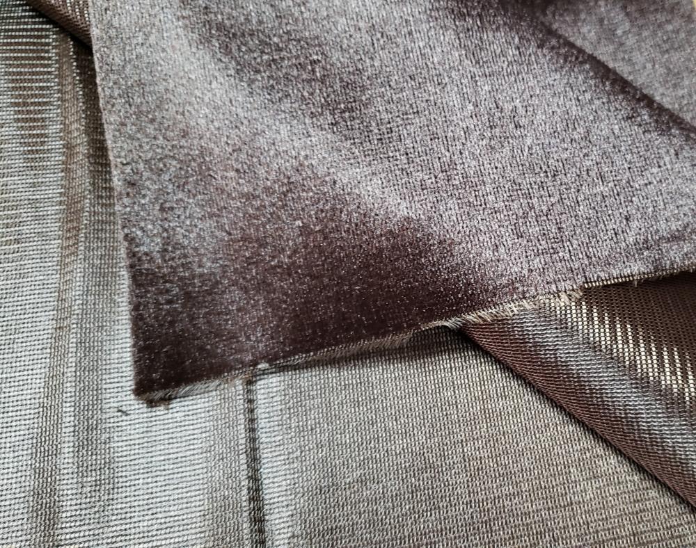 230g Velvet Fabric Gray Back