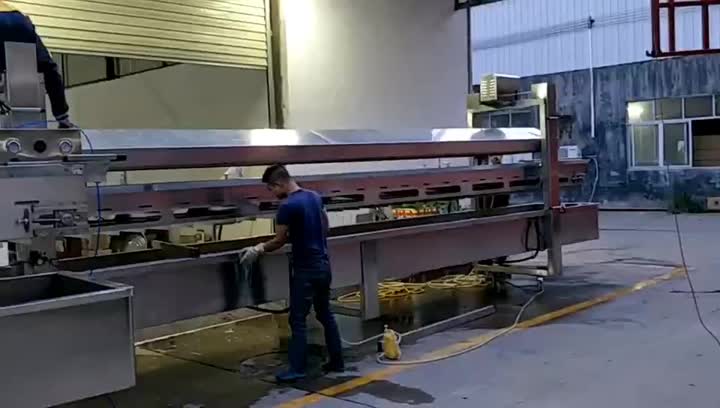 Blanching machine installation