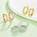 Trendy 925 Sterling Silver Gold Plated Hoop Earrings with Moissanite for Women1