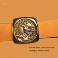 925 Sterling Silver Customized Men's Handmade Belt Buckle1