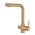 Gold Brush Finish Brass Water Purifier Faucet1