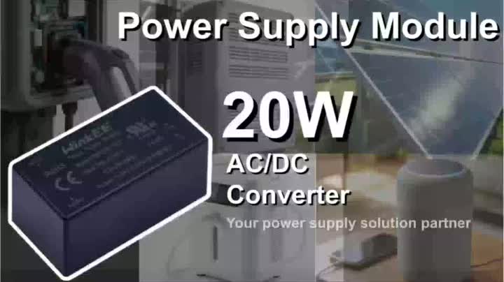 Serie WinkEE PMR20H: Convertidores encapsulados CA/CC compactos de 20 W con alta confiabilidad