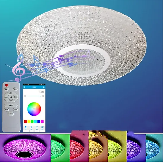Luz de teto Smart Bluetooth com alto -falante grande e controle RGB1