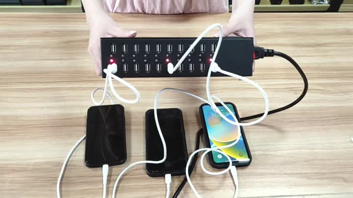 20port USB -зарядное устройство со светом