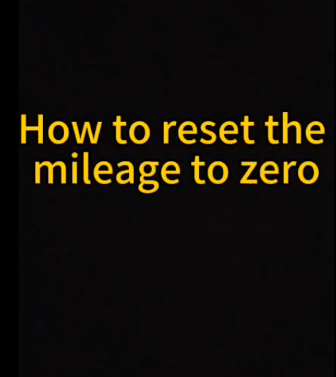 Comment réinitialiser le kilométrage à zéro