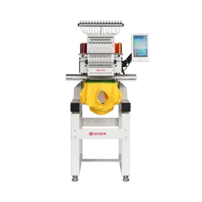 MBC1201 Multi Head Single Head T-Shirt Hat Cap Computerized Embroidery Machine for Flat Garments1