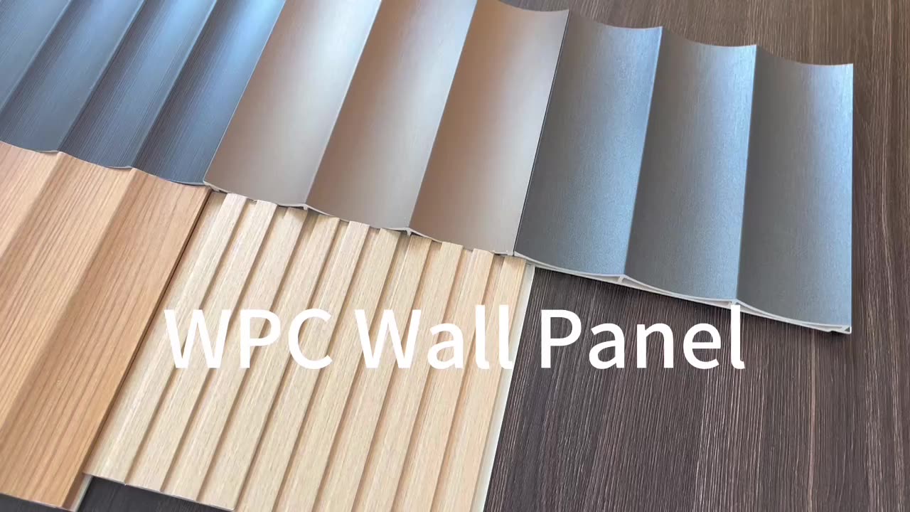 Home interior fluted wall panel WPC wooden wall slat panel wall panel cladding1