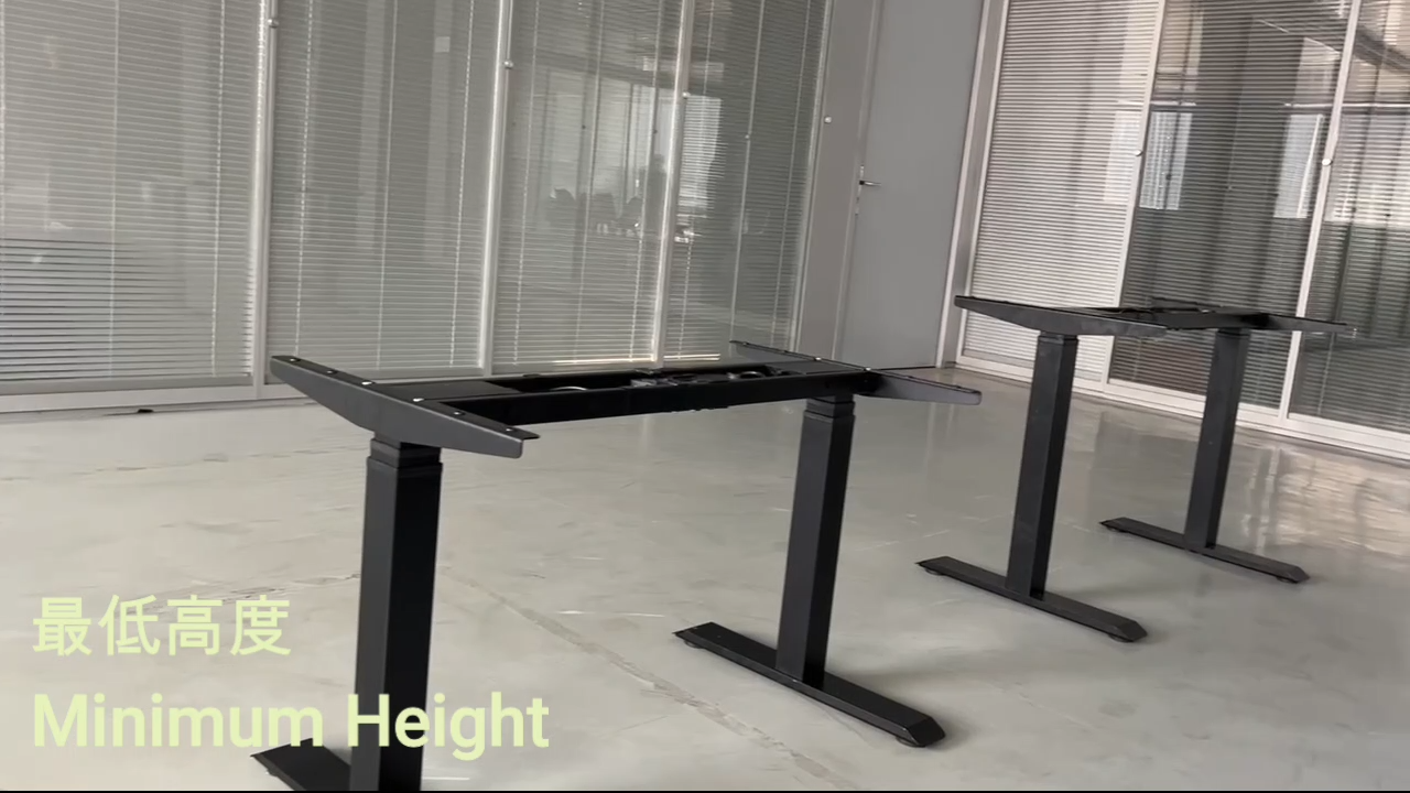 Fengyi Quick Assembly 3-Stage Adjustable Height Sit to Stand Office Computer Desk with Smart Handset Control1