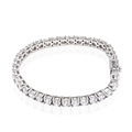 Elegant Square Diamond Tennis Bracelet with Platinum Plated Stainless Steel1