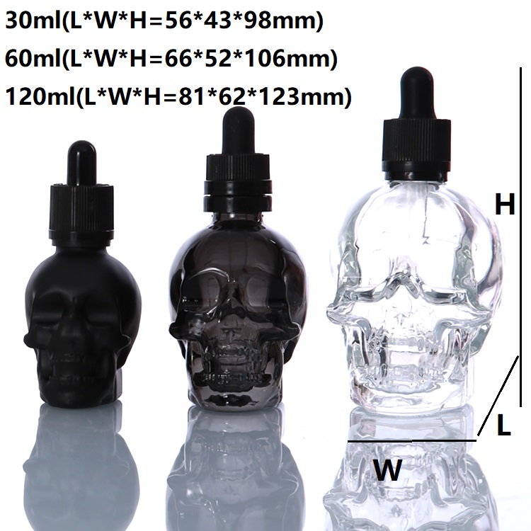 Skull Glass Dropper Bottle