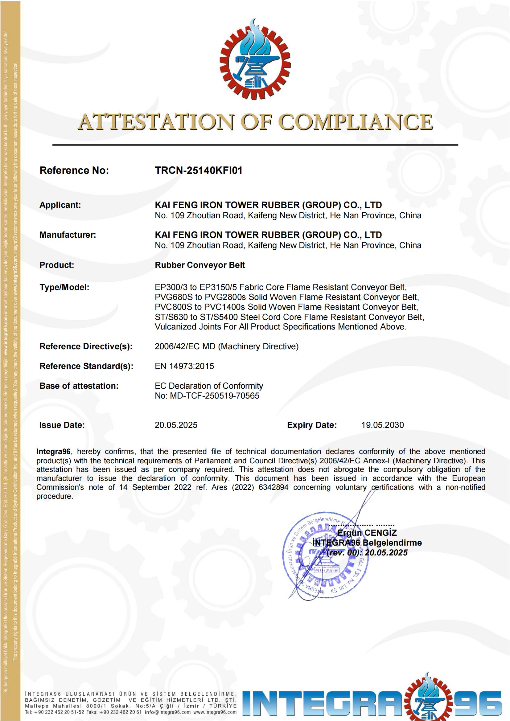 Attestationt Of Compliance