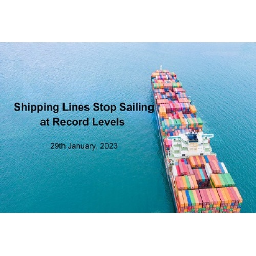 Global transport demand continues to decline as shipping lines stop sailing at record levels